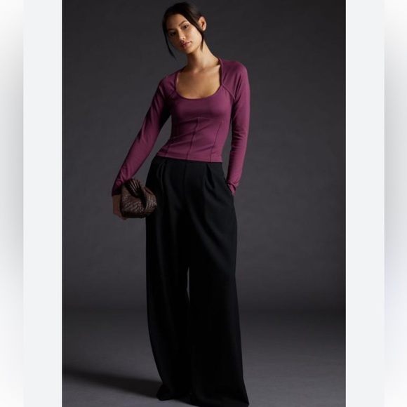 ANTHROPOLOGIE Maeve ponte corset top small - Picture 3 of 10